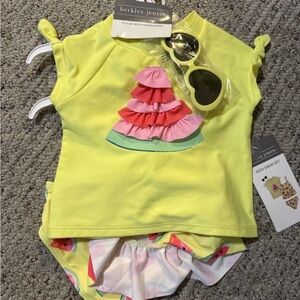 Berkley Jensen Kids Yellow Swim Sunglasses Set